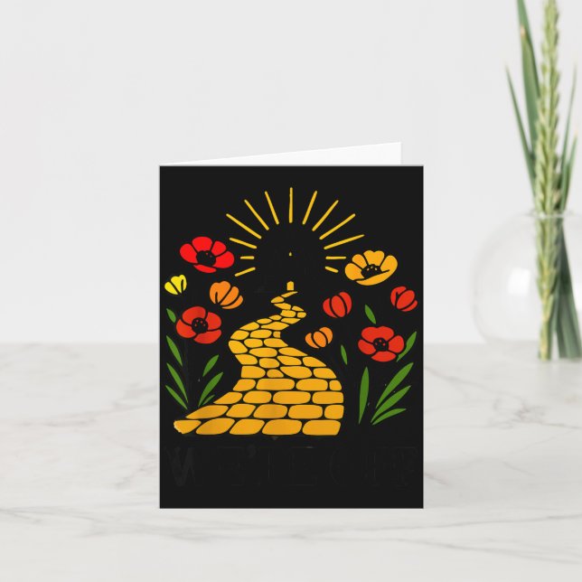 Off Yellow Brick Road Shirt Witch Halloween Card (Front)
