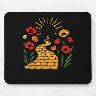 Off Yellow Brick Road Shirt Witch Halloween Mouse Mat