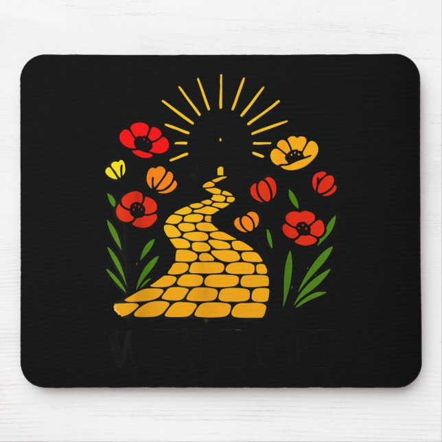 Off Yellow Brick Road Shirt Witch Halloween Mouse Mat (Front)