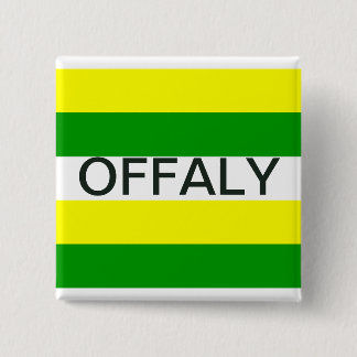 Offaly Silk Ribbon Flag 15 Cm Square Badge
