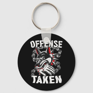 Offence Taken Meme Funny Dog Funny Halloween Key Ring