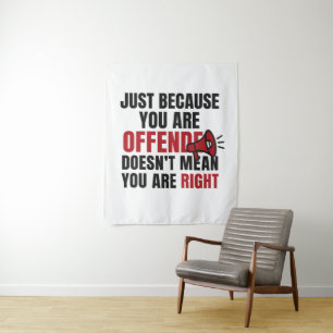 Offended Quote Wall Art Tapestry