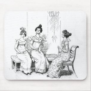 Offended two or three young ladies mouse mat