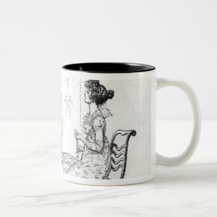 Offended two or three young ladies Two-Tone coffee mug