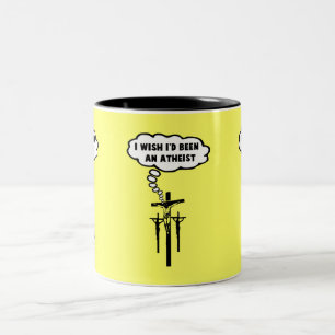 Offensive atheist Two-Tone coffee mug