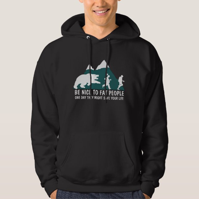 Offensive fat joke men's hoodie (Front)