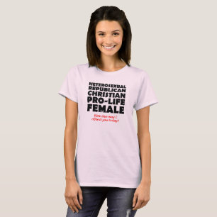 Offensive Republican Female Christian Shirt Humour
