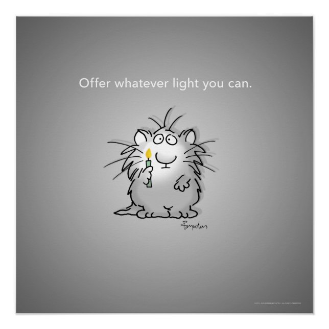 OFFER WHATEVER LIGHT YOU CAN by Sandra Boynton Poster (Front)