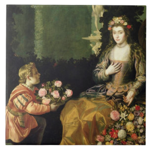 Offering to Flora, 1627 (oil on canvas) Tile