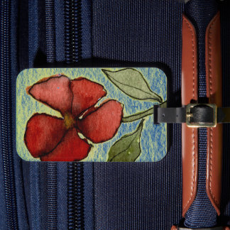 Offerings from my original floral paintings lugg luggage tag