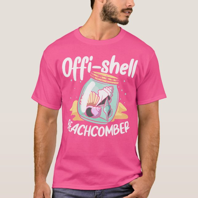 Offi-Chell Beachcomber Sea Shell Hunter Conche Col T-Shirt (Front)