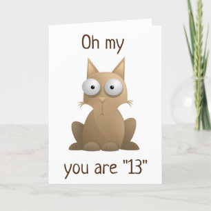 OFFICALLY A TEEN AT **13** BIRTHDAY CARD