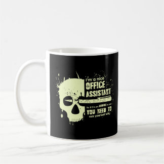 Office Assistant  Funny Gift Skull Graphic Coffee Mug