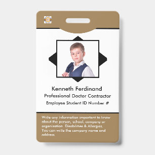 Office Bar Code Logo Id Card Identification Custom Badge