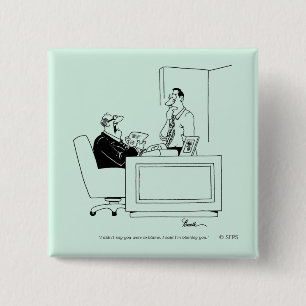 Office Blame 15 Cm Square Badge