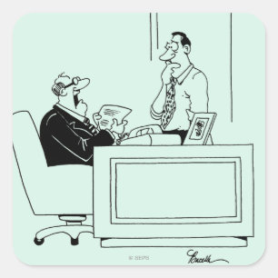 Office Blame Square Sticker