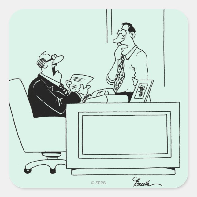 Office Blame Square Sticker (Front)