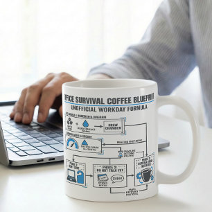 Office Blueprint Workday Humor Coffee Mug