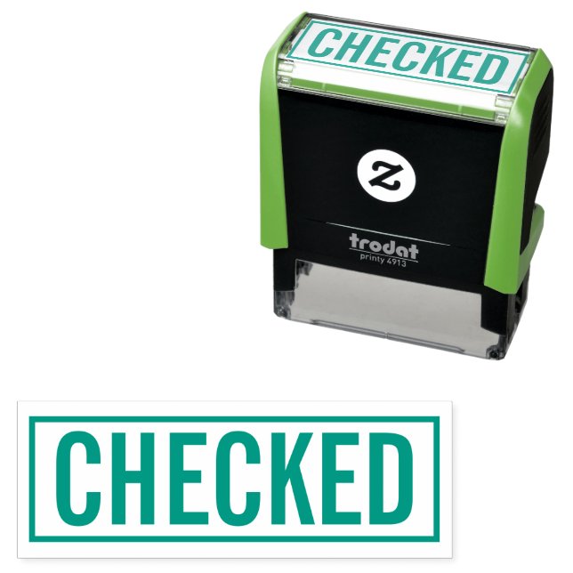 office Business Checked  Self-inking Stamp (In Situ)