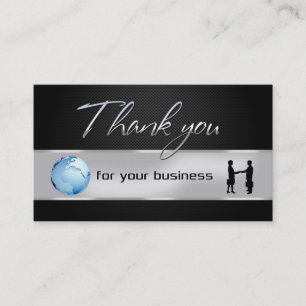 Office Business People World Globe Thank You Card