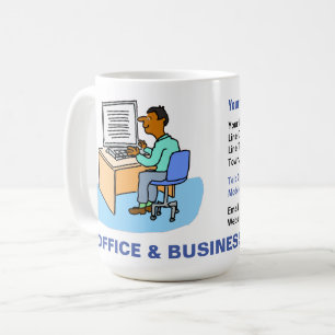 Office & Business Services with Asian Male. Coffee Mug