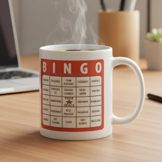 Office Buzzwords Bingo Novelty Coffee Mug