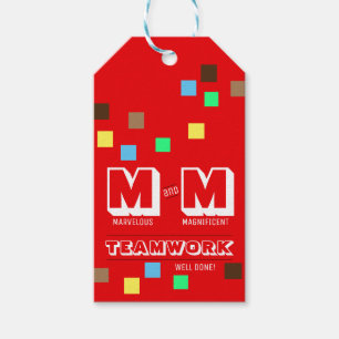 Office candy jar appreciation reward teamwork tag