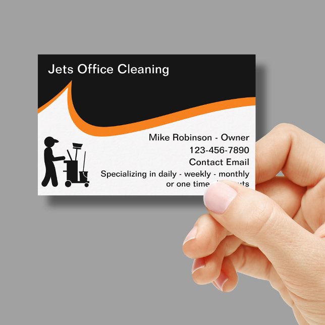 Office Cleaning And Janitorial Services Business Card (Creator Uploaded)