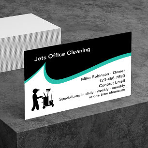 Office Cleaning And Janitorial Services Business Card