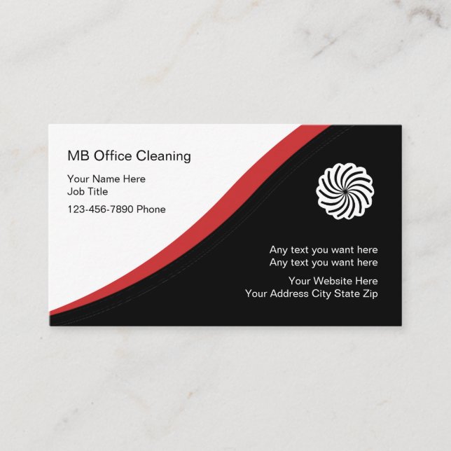 Office Cleaning Business Cards (Front)