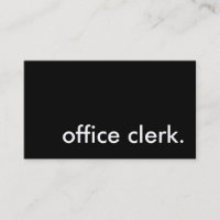 office clerk.