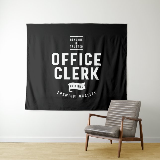 Office Clerk Job Title Gift Tapestry (In Situ (Horizontal))
