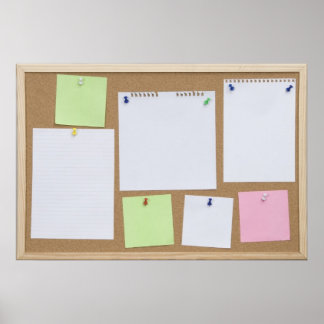 office cork board poster