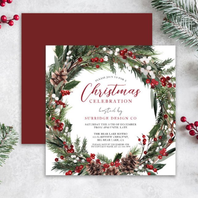Office Corporate Christmas Party Celebration Invitation (Creator Uploaded)
