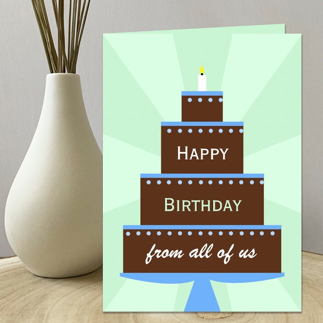 Office CoWorker Group Birthday Card Cake (Creator Uploaded)