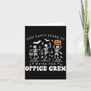 Office Crew Skeleton Dancing Halloween School Secr Card