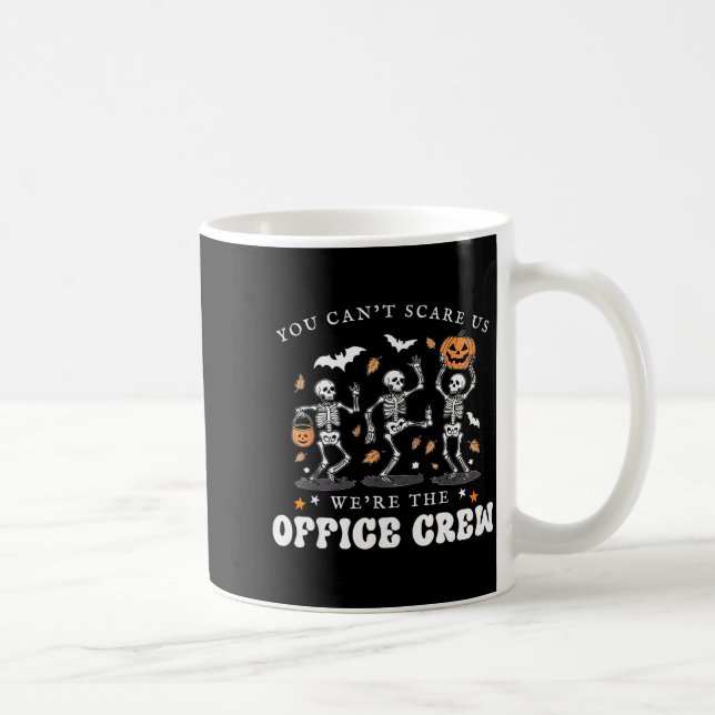 Office Crew Skeleton Dancing Halloween School Secr Coffee Mug (Right)