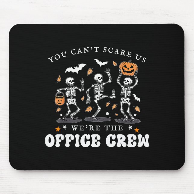Office Crew Skeleton Dancing Halloween School Secr Mouse Mat (Front)
