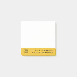 Office Custom Modern Simple Logo From the Desk of Post-it Notes