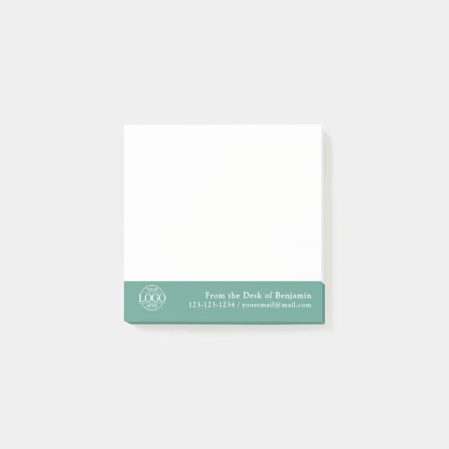 Office Custom Modern Simple Logo From the Desk of Post-it Notes (Front)