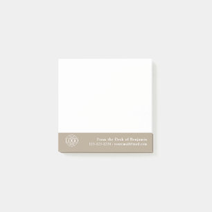 Office Custom Modern Simple Logo From the Desk of Post-it Notes