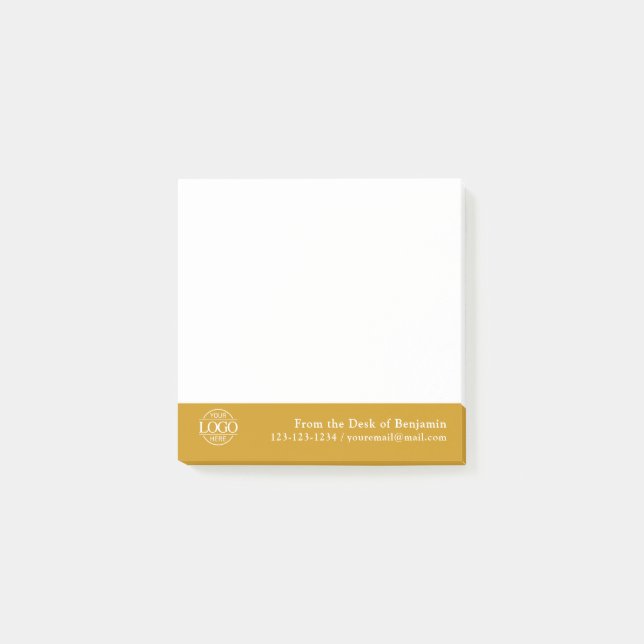 Office Custom Modern Simple Logo From the Desk of Post-it Notes (Front)