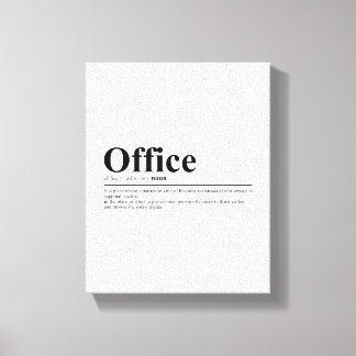 Office Definition | Funny Quote Canvas Print