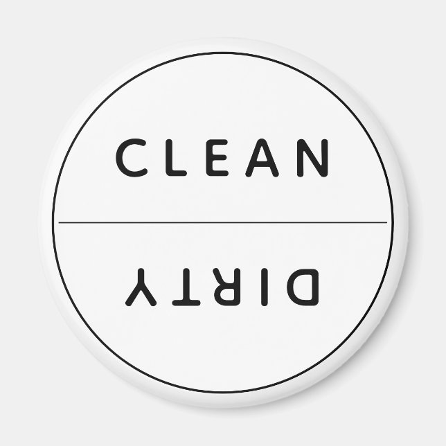 Office Dishwasher Notices Clean & Dirty Magnet (Front)