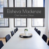 Office Door Name Plate Sign - Black and White