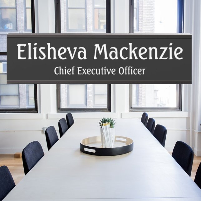 Office Door Name Plate Sign - Black and White (Creator Uploaded)