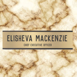 Office Door Name Plate Sign - Gold and Black