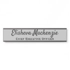 Office Door Name Plate Sign - Grey and Black