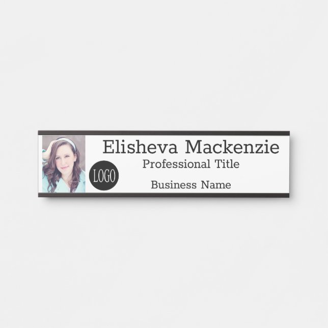 Office Door Name Plate Sign Picture Photo Logo (Front)