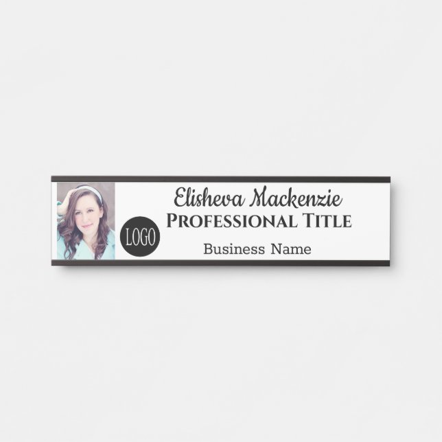 Office Door Name Plate Sign Picture Photo Logo (Front)